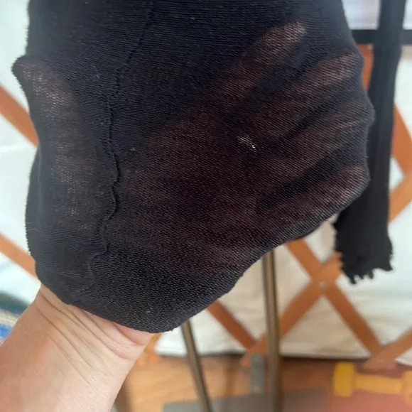 Intimately Free People Whimsy-Goth long Bell sleeves semi transparent top sz L - Picture 3 of 7